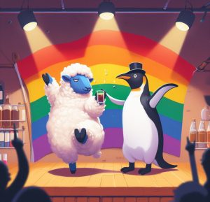 Sheep and Penguin Dancing